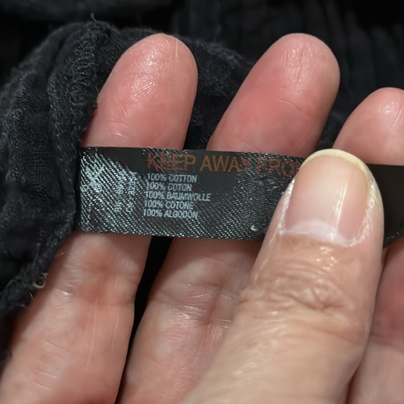 Anthropologie The Kallie Flowy Maxi Dress Black Crinkle Cotton Gauze Beachy-MP - Picture 9 of 10